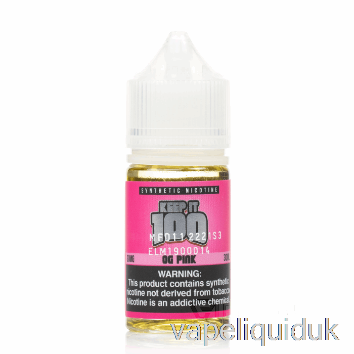OG Pink Salts - Keep It 100 - 30mL 30mg Vape Liquid